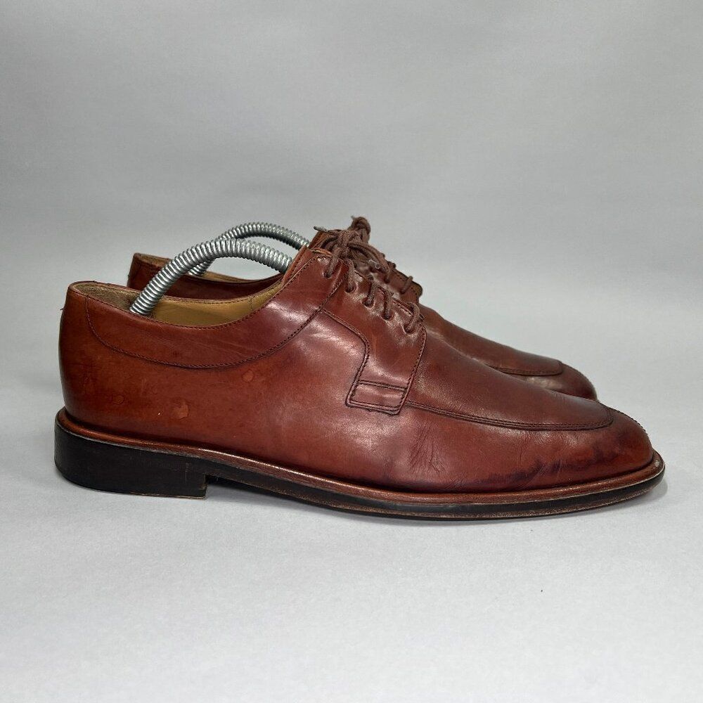 Mezlan Derby Men's Fiore Brown Leather Oxford Lace Up Split Toe Dress Shoes